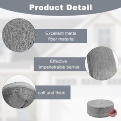 Stainless Steel Wool 30ft Steel Wool Fill Fabric Roll Gap Blocker Coarse Wire Ha
