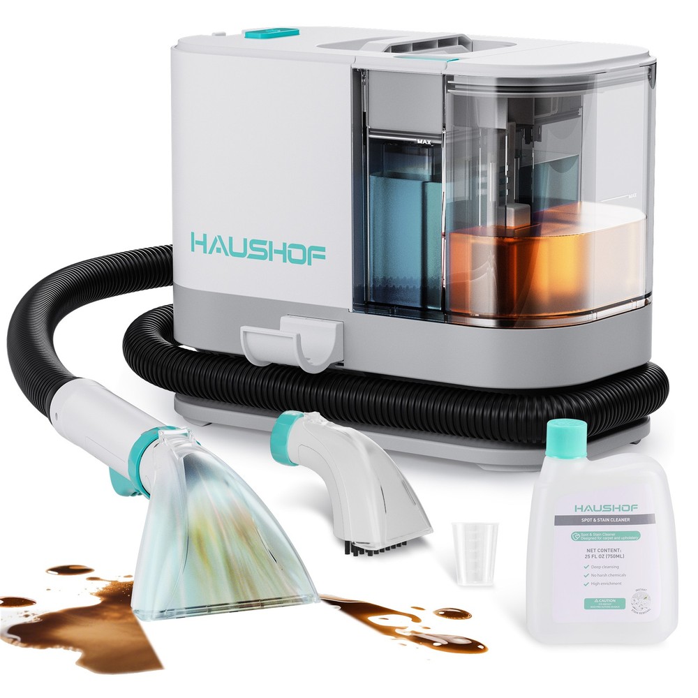 HAUSHOF Portable Carpet Spot and Upholstery Cleaner Machine Deep Stain Cleaning