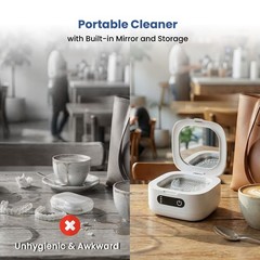 Portable Ultrasonic Retainer Cleaner with UV – Cordless Rechargeable Cleaner …