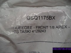 Squeegee Front 1/8 APEX Fits Taski 4129243 P/N GSQ1175BX