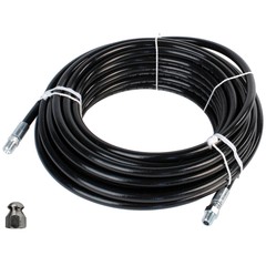 Schieffer 1/4″ x 200′ 4400 PSI Thermoplastic Sewer Jetter Hose & 12.0 Nozzle