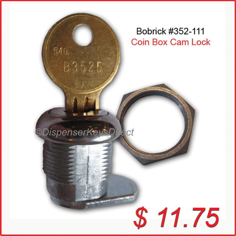 Bobrick Cam Lock Set #3500-58 for Coin Box Sanitary Napkin Vending Units (1/set)