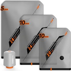 Rechargeable Wireless Pump Travel Storage Bags Set – 25 Pack Portable Space