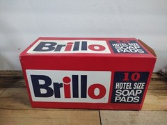 Brillo W240000 4 in. x 4 in. Hotel Size Soap Pad – Charcoal/Pink (9/Box) New