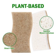 AIDEA XL Sponges Kitchen, 12Count, Non-Scratch Extra Large, Brown-extra Large