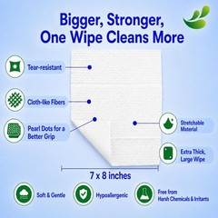 All Clear Care Baby Wipes, Unscented for Sensitive Skin, 80 Count (Pack of 3)