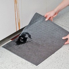 Pig Mat154 Sorbent Pad, 17 Gal, 15 In X 20 In, Universal, Gray, Polypropylene