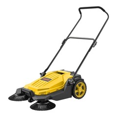 VEVOR Walk-Behind Floor Sweeper Manual Hand Push Sweeper 25.6″ Sweeping Width
