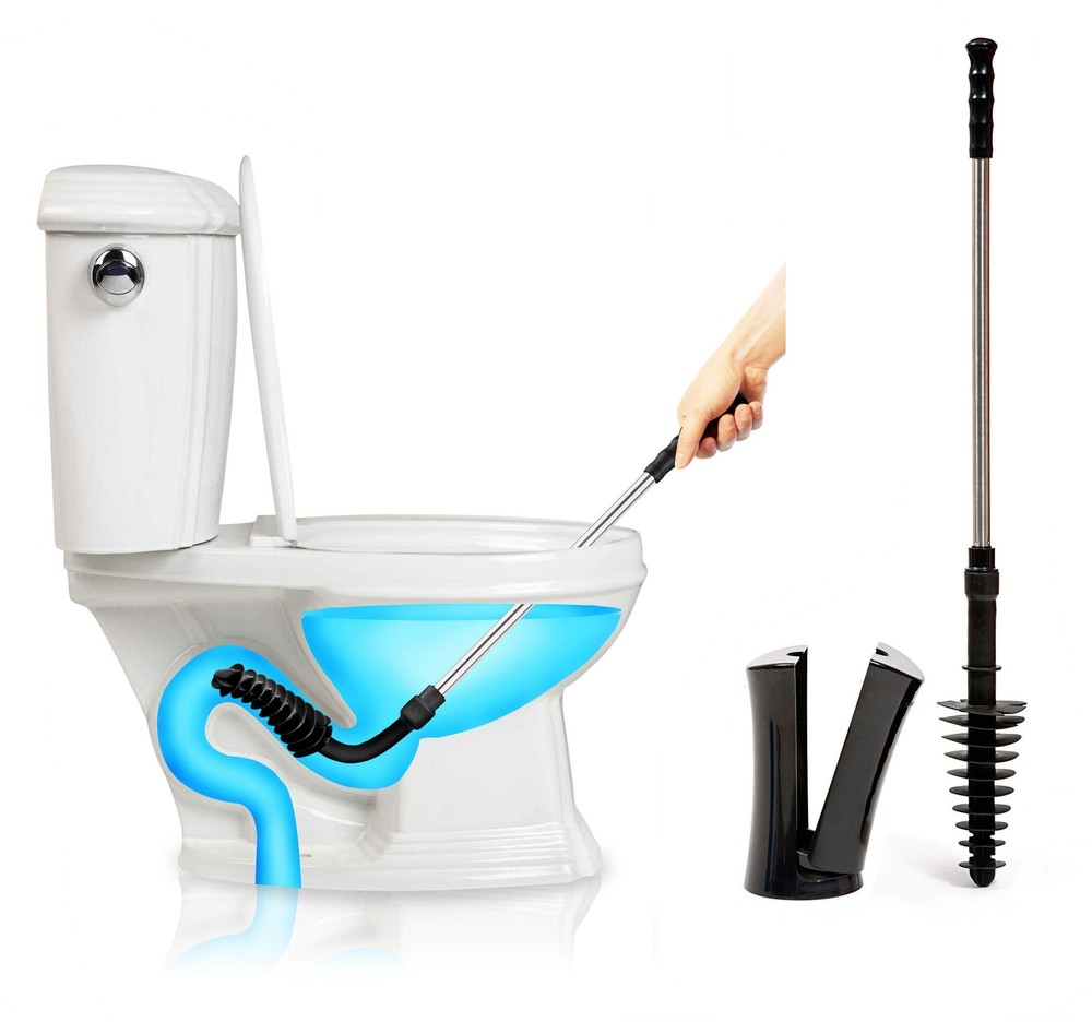 Revolutionary Plunger Squeegee Clog Remover Drain Cleaner Bathroom Toilet Dredge