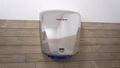 HEPA-Filtered VERDEdri, Brushed S/S, Surface-Mounted ADA Dryer, Universal Volt