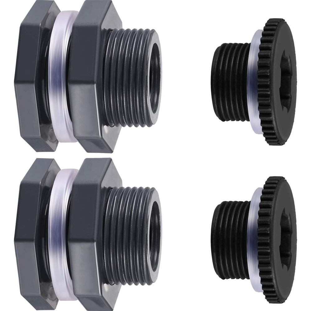 Outus 2 Pieces PVC 3/4 Inch+4 mm Thick Silicon Seal Gaskett, Dark Grey