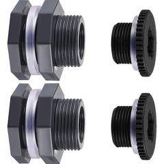 Outus 2 Pieces PVC 3/4 Inch+4 mm Thick Silicon Seal Gaskett, Dark Grey
