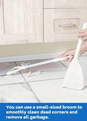 Small Broom and Dustpan Set, Household Mini White