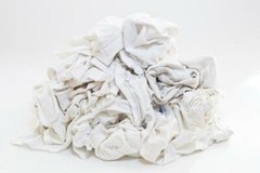 10 lb bag – Recycled Tshirt Knit Rags White 100% Cotton-Highly Absorbent