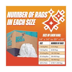 Arkwright W43 Cotton Tshirt Rags – 5 lb Bag – Soft Lint Free Cloths… Fast Ship