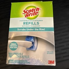 Scotch-Brite 558RF Disposable Toilet Scrubber Refill – Blue/White (10/Pack) New