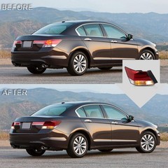 Tail Lights Fit Accord Inspire 8th Gen Sedan 2008-2013 Red Clear 2PCS