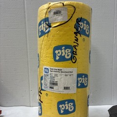 Pig Mat607-581 Sorbent Roll, 24 In X 75 Ft, Universal, Yellow,