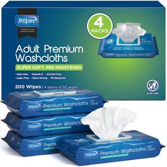 Inspire Adult Wet Wipes, Wash Cloths | Wipes for Incontinence 200 Count