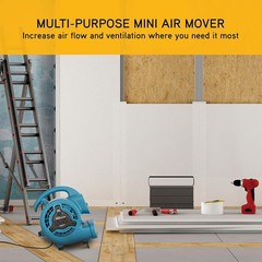 Mini Mighty 138W 600CFM Air Mover Carpet Dryer Floor Fan Blue