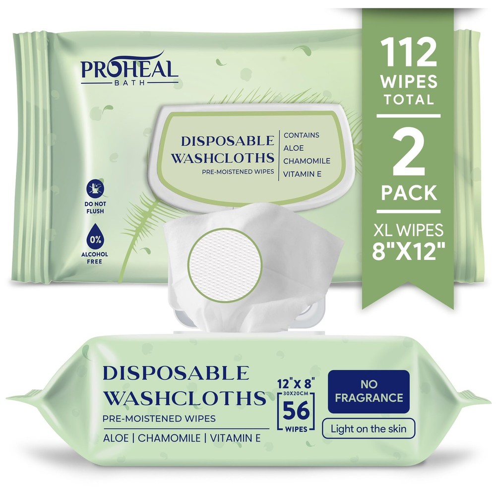 X Large Wet Wipes for Adults – 2 Packs of 56 [112 1 Count (Pack 112)