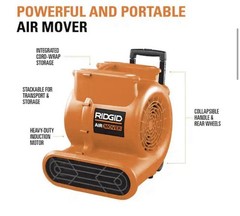 RIDGID 1625 CFM 3-Speed Portable Blower Fan Air Mover with Collapsible Handle
