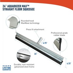 Unger Professional Aquadozer Max Kit 24 Smooth Surface Straight Floor Squeegee