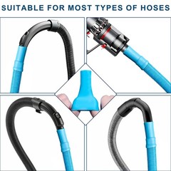Dryer Vent Cleaner Kit with Flexible Vacuum Hose – Universal 30 inches, Blue