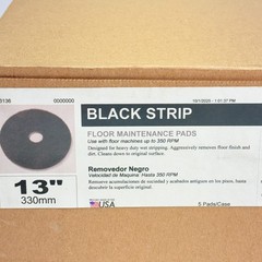 GLOBAL INDUSTRIAL (5 PACK) 13″ Stripping Pad Floor Maintenance Black 261880BK