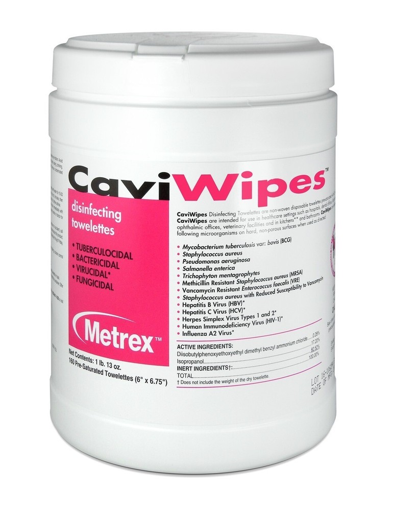 *1-Pack* Metrex CaviWipes Disinfecting 160 Towelettes 6″ x 6.75″ Wipes 13-1100