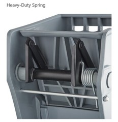 26 QT Grey Space Saving Combo Mop Bucket and Side Press Wringer Lavex