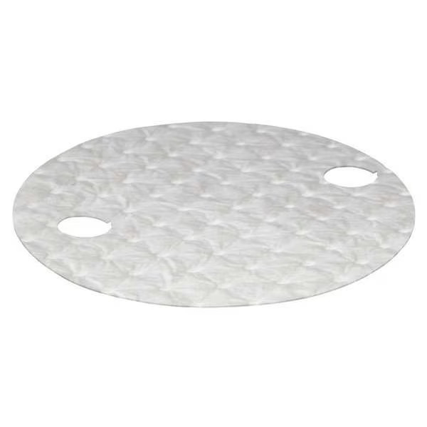 Oil-Dri Sorbent Pad, 22 in Dia., Oil, White, Polypropylene L90910 Oil-Dri L90910