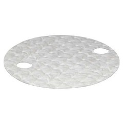 Oil-Dri Sorbent Pad, 22 in Dia., Oil, White, Polypropylene L90910 Oil-Dri L90910