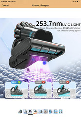 BELIFE M8 Mattress Handheld Vacuum Cleaner P870 UV-C HEPA 550W 120V