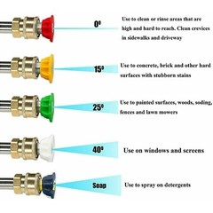 5 Nozzle Tip for 4000 PSI High Pressure Washer Gun Car Wash Foam Spray Replace