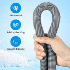 Elyfree Washing Machine Drain Hose, 6 Feet Universal Dishwasher 6 ft, Gray