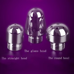 Bathroom Handheld 3 Heads Aluminum Enema Shower 1 Count (Pack of 1), Silver