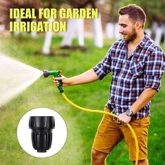 15 Pack 1/2 Inch Drip Irrigation Tubing Faucet Adapter, 3/4″ inch, Black