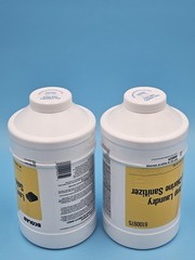 2 Pack Ecolab 6100975 Low Temp Laundry Solid Chlorine Sanitizer 4 Lbs Each
