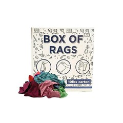 Recycled Color Knit T-Shirt Cotton Wiping Rags 10 lbs. Box Multipurpose Cleaning