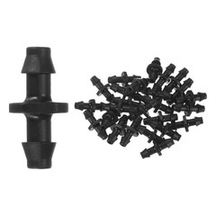 M METERXITY 25-Pack Drip Irrigation Barbed Fittings, for 1/4 Inch Black
