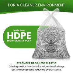 8-10 Gallon Clear Trash Bags 1000 Count Commercial Office Wastebasket Can Liners