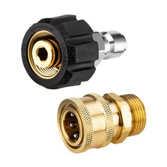 AURORA CAR Pressure Washer Adapter Set, Quick Connect Kit, M22 14mm, Silver