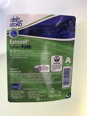 1x Case 4 Liter Deb Stoko Estesol Lotion Pure Light Duty Hand Cleaner PUW4LTR