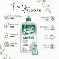 Quick Shine 77777-5 Ultra Gloss Multi-Surface Floor Finish 27 oz. (Pack of 6)