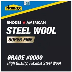 Steel Wool 0000 12 pad Fine Grade Rhodes, American Final Finish Super Fine