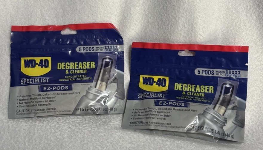 Lot Of 2 WD-40 Specialist Industrial-Strength Degreaser EZ-PODS of 5 PODS