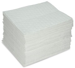 AABACO Oil Only ABSORBENT PADS – 100 LIGTH WEIGTH SHEETS, 15″X17″ WHITE
