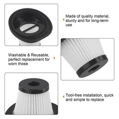 Reusable Filters For VacLife VL188 VL189 Cordless vacuum cleaners, Washable H…