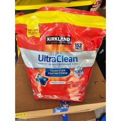 Kirkland Signature Ultra Clean HE Laundry Detergent Pacs with Patented 152 count